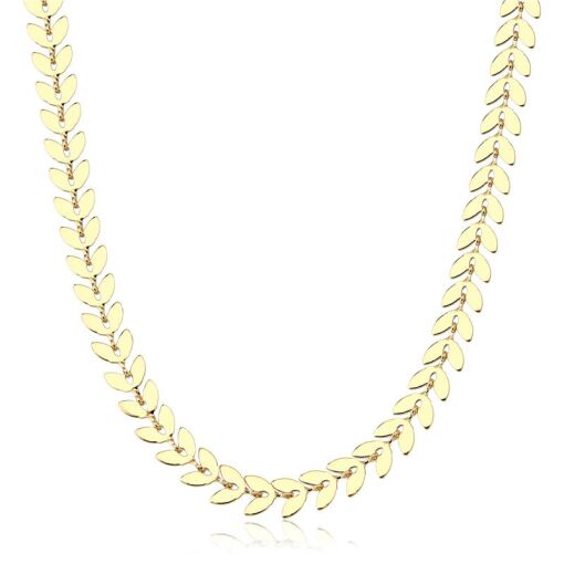 GARGANTILHA FOLHEADO CHOKER ESCAMA DE PEIXE 35CM + EXTENSOR