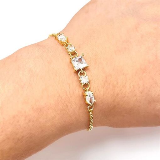 PUL C/ PEDRAS  FOLHEADO A OURO 18K