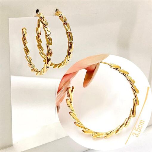 BR ARGOLA 3,5CM  FOLHEADO A OURO 18K
