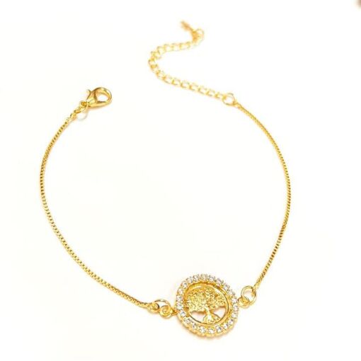 PUL ÁRVORE DA VIDA FOLHEADO A OURO 18K