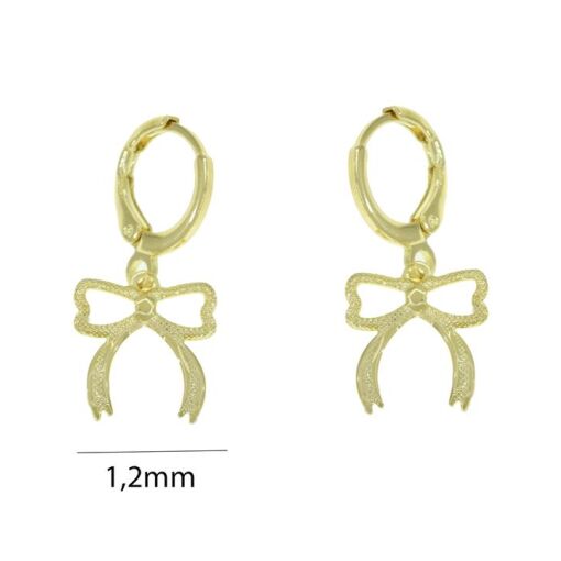 BR CLICK LAÇO FINO C/ PONTILHADO  FOLHEADO A OURO 18K