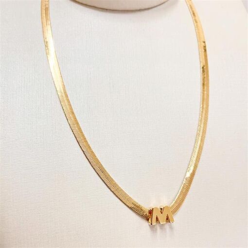 GARG COM LETRA MÉDIA FOLHEADO A OURO 18K