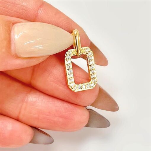 PING CRAVEJADO FOLHEADO A OURO 18K