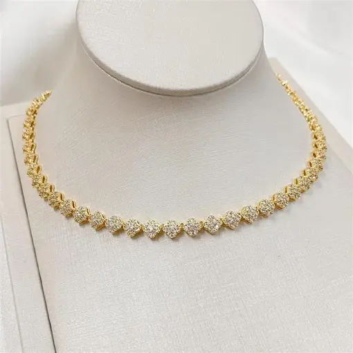 COLAR RIVIERA TREVO  FOLHEADO A OURO 18K