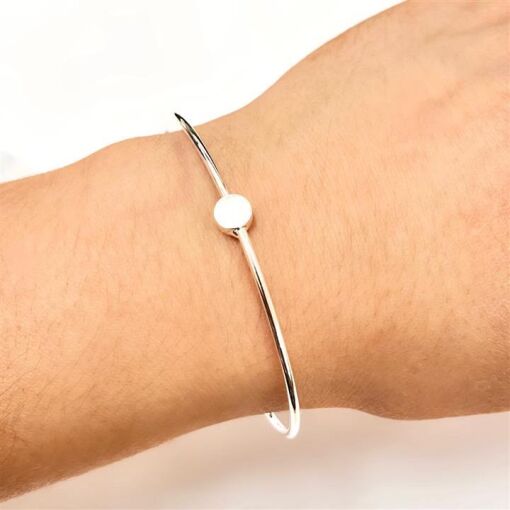 BRACELETE C/ REDONDO 6MM FOLHEADO A PRATA
