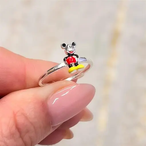 ANEL INF MICKEY RESINADO PRATA 925