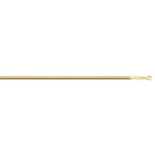 MALHA RABO DE RATO ACHATADA 4,0MM FOLHEADO A OURO 18K