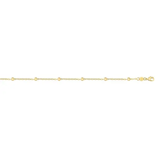 CORRENTE CADEADO C/ BOLINHA 4MM FOLHEADO A OURO 18K