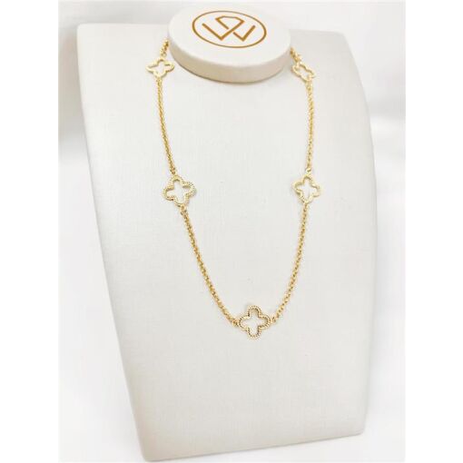 GARG 5 TREVOS  FOLHEADO A OURO 18K