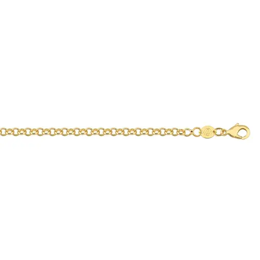 CORRENTE ELO PORTUGUES 3,0 MM FOLHEADO A OURO 18K