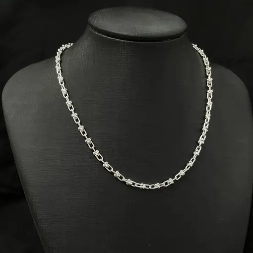 COLAR TIPO TIFFANY ELO 5,4MM FOLHEADO A PRATA