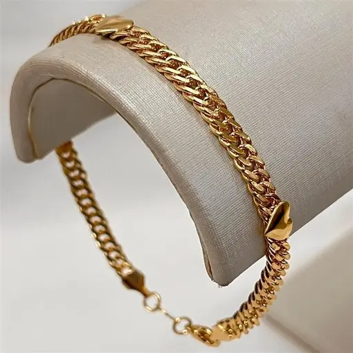 PUL MINI CORAÇÕES FOLHEADO A OURO 18K