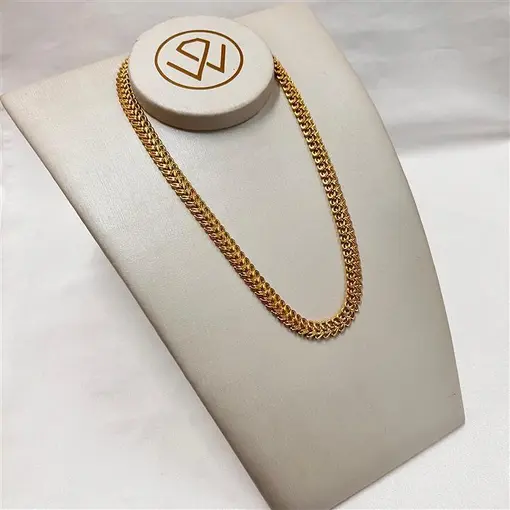 COR ESCAMA DE PEIXE 8,00MM FOLHEADO A OURO 18K