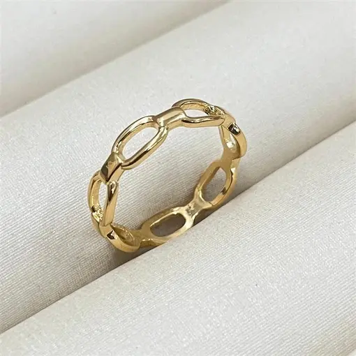 ANEL ELOS ABERTO  FOLHEADO A OURO 18K