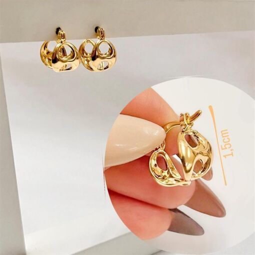BR TRANQ RÉPLICA GUCCI 1,5CM FOLHEADO A OURO 18K