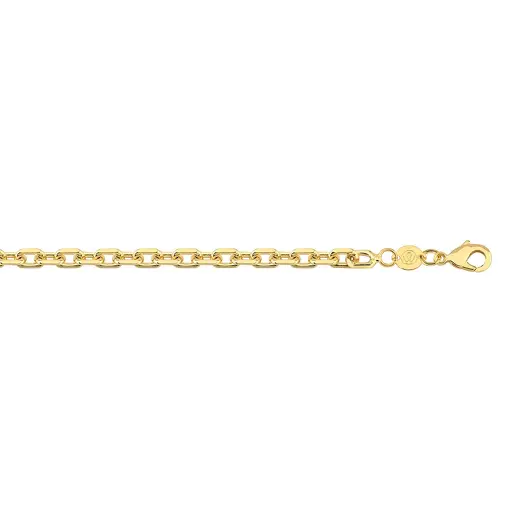 COR CARTIER 4,0 MM ELO AREDONDADO  FOLHEADO A OURO 18K