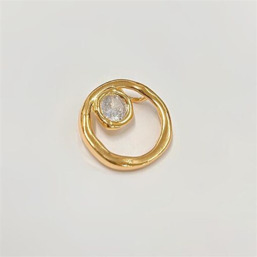 PING C/ PONTO DE LUZ 8MM FOLHEADO A OURO 18K