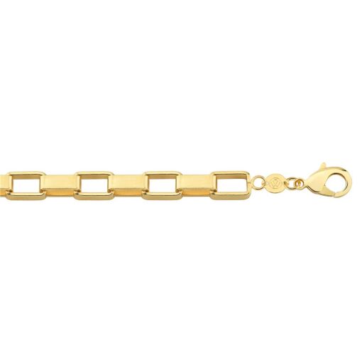 CORR CARTIE 6.6MM ELO LARGO  FOLHEADO A OURO 18K