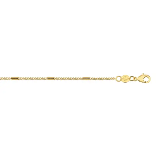 CORRENTE GRUMET C/ TUBINHOS FOLHEADO A OURO 18K