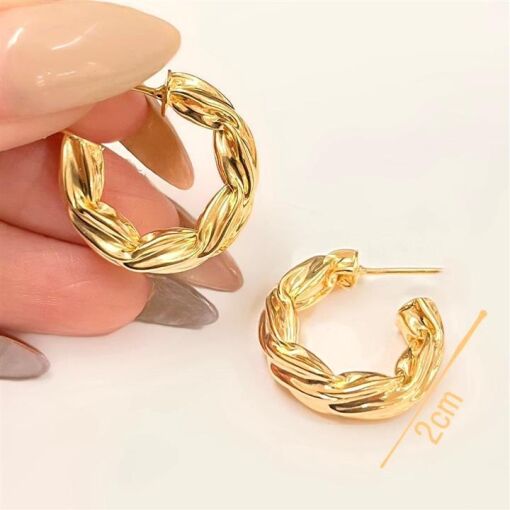 BR ARGOLA 2CM  FOLHEADO A OURO 18K