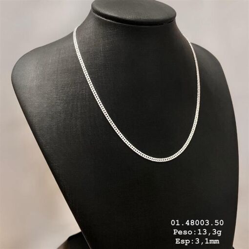 CORRENTE GRUMET  ELO DUPLO 3,1MM PRATA 925