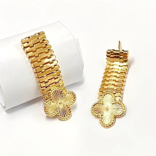BR LARGO C/ TREVO FOLHEADO A OURO 18K