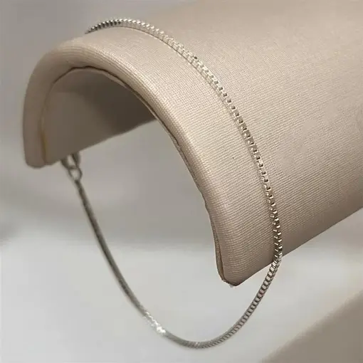 CORRENTE VENEZIANA 1,5MM FOLHEADO A PRATA