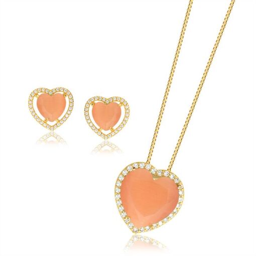 CONJUNTO FOLHEADO A OURO 18K