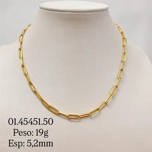 CORRENTE CARTIER 5,2 MM  DIAMANTADA FOLHEADO A OURO 18K