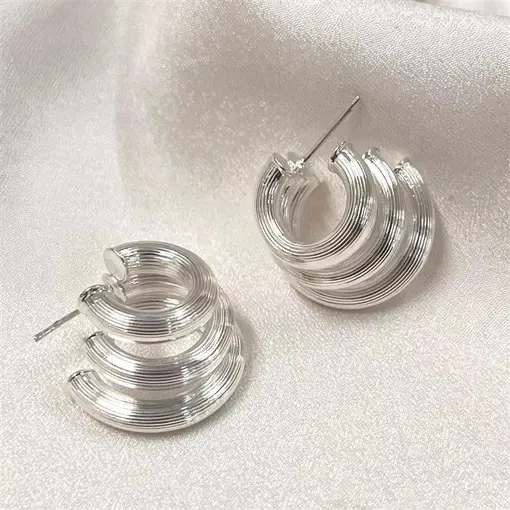 BR ARGOLAS  EARCUFF  FOLHEADO A PRATA