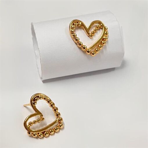 BR CORAÇÃO DUPLO  FOLHEADO A OURO 18K