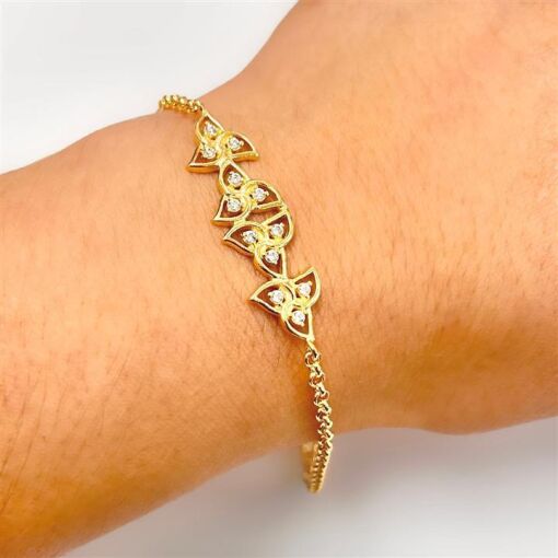 PUL FLOR CATAVENTO  FOLHEADO A OURO 18K