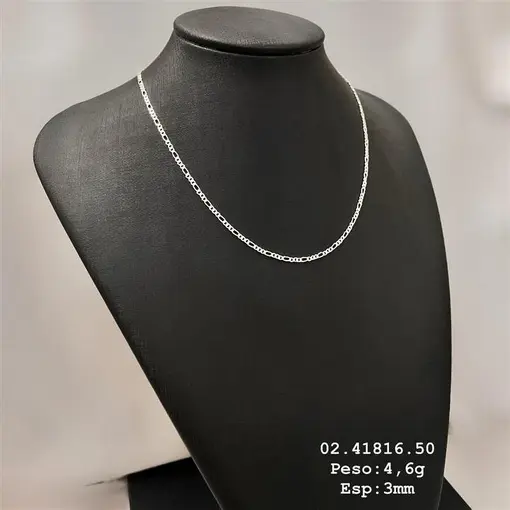 CORRENTE FIGARO FLAT1 3,0MM PRATA 925