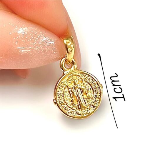 PING 1CM SÃO BENTO  FOLHEADO A OURO 18K