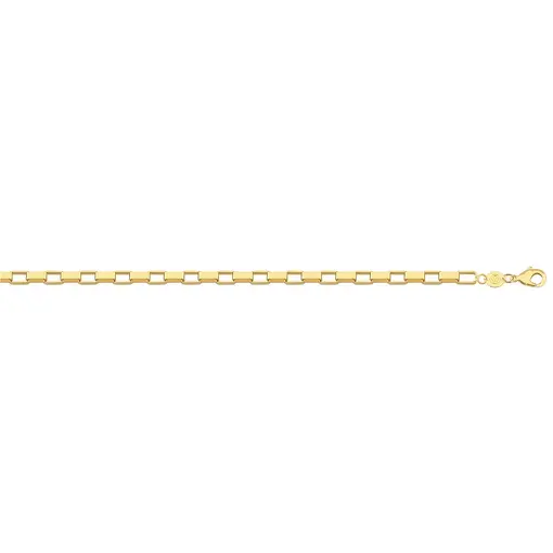 CORR CARTIE 4,1MM ELO LARGO FOLHEADO A OURO 18K