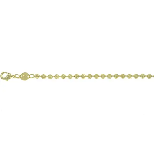 COR BOLINHA 3MM TRAQUELADA FOLHEADO A OURO 18K