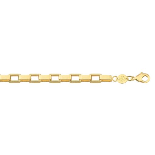 CORR CARTIE 5MM  ELO LARGO FOLHEADO A OURO 18K