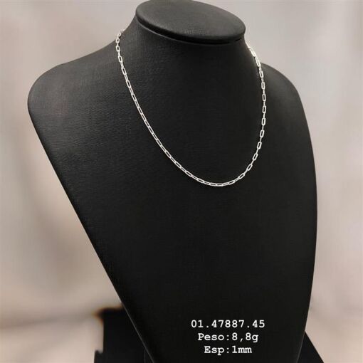 COR CARTIER C/ ELOS LARGOS DE 1MM PRATA 925