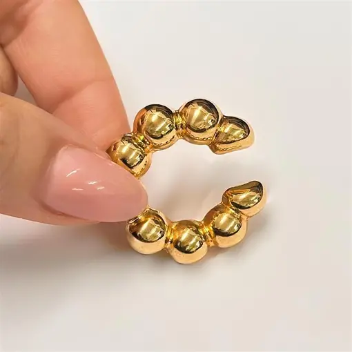 PIERCING BOLINHA 3CM FOLHEADO A OURO 18K