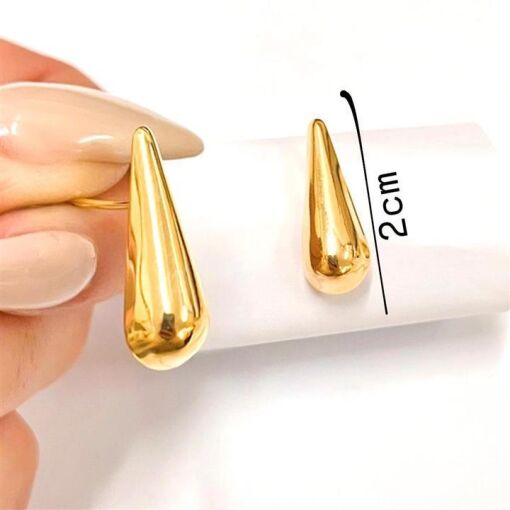 BR GOTA LONGA 2CM FOLHEADO A OURO 18K