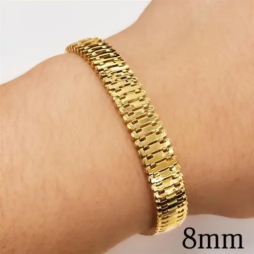 COR RELOGIO ACHATADA 8,00MM FOLHEADO A OURO 18K