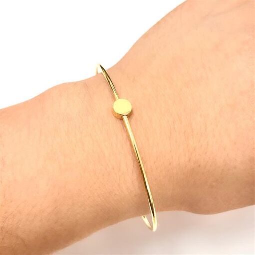 BRACELETE C/ REDONDO 6MM FOLHEADO A OURO 18K