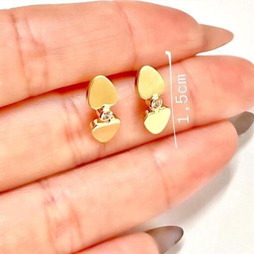 BR CORAÇÃO DUPLO  FOLHEADO A OURO 18K