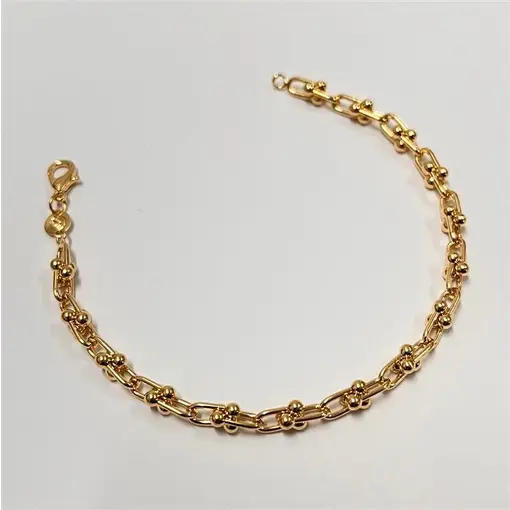 PUL TIPO TIFFANY ELO 5,4MM FOLHEADO A OURO 18K