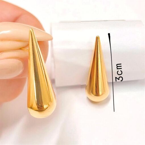 BR GOTA LONGA  3CM FOLHEADO A OURO 18K
