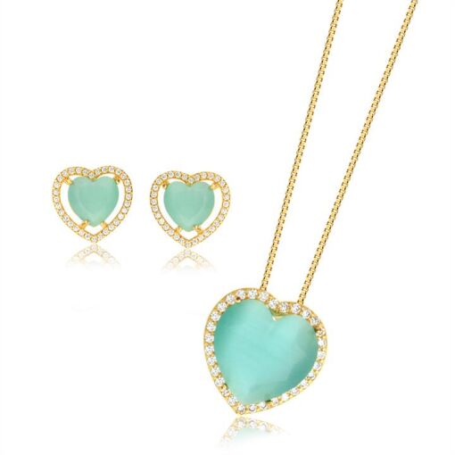 CONJUNTO FOLHEADO A OURO 18K