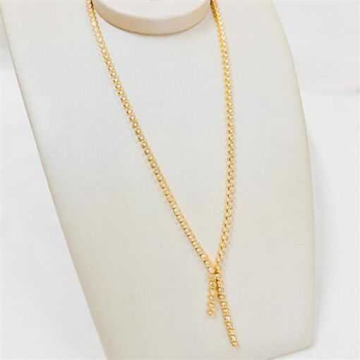 GARG ZIRC ARRED 3,5CM C/ DETALHE  FOLHEADO A OURO 18K