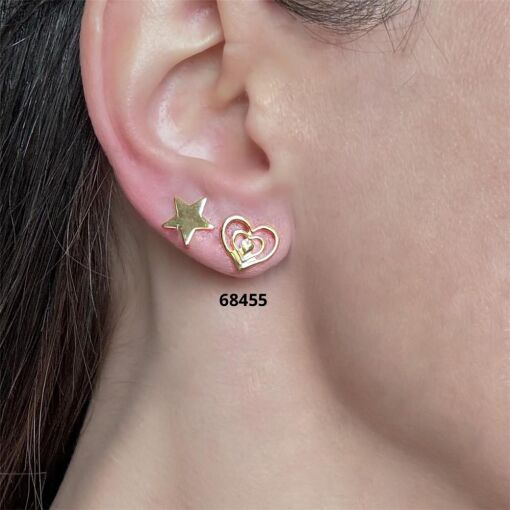 BR PINO CORAÇÃO VAZ C 2 NO CENTRO 1 MINI LISO  FOLHEADO A PRATA