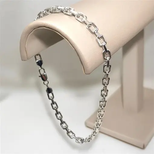 CORRENTE CARTIER 5,4 MM ELO AREDONDADO DIAMANTADO FOLHEADO A PRA