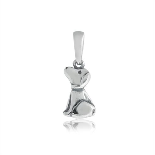 PINGENTE CACHORRO LISO 1,1G PRATA 925